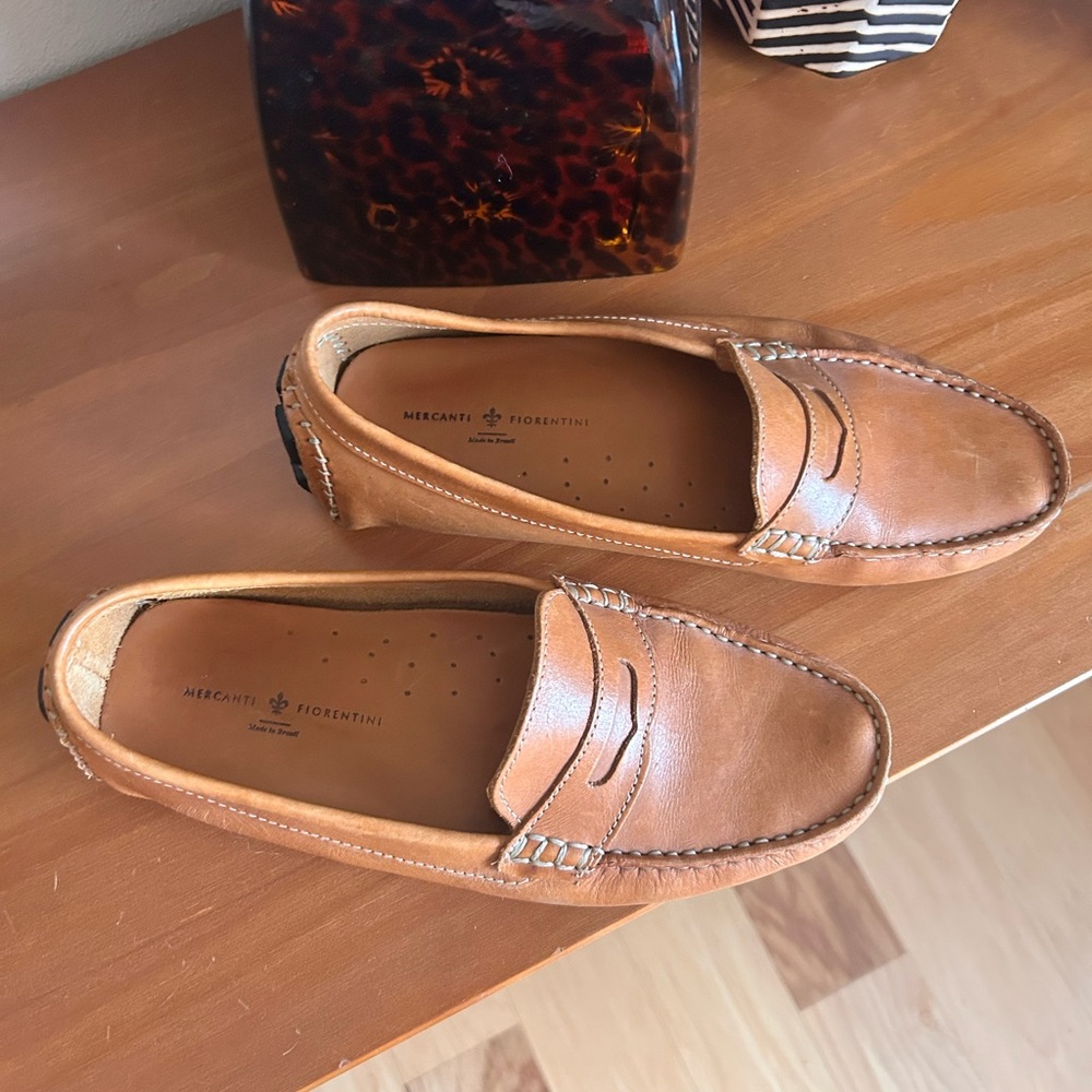 Mercanti Fiorentini Womens Brown Leather Loafers